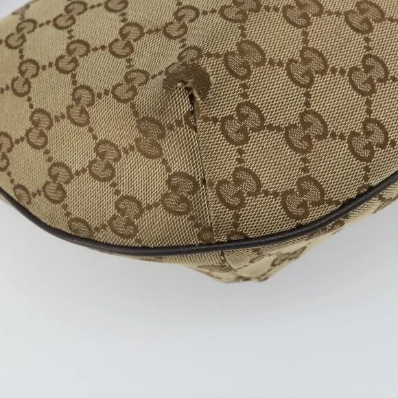Authentic GUCCI GG Canvas Shoulder Bag Beige Gold 181092 - Picture 8 of 16